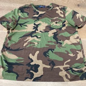 Camo polo t shirt